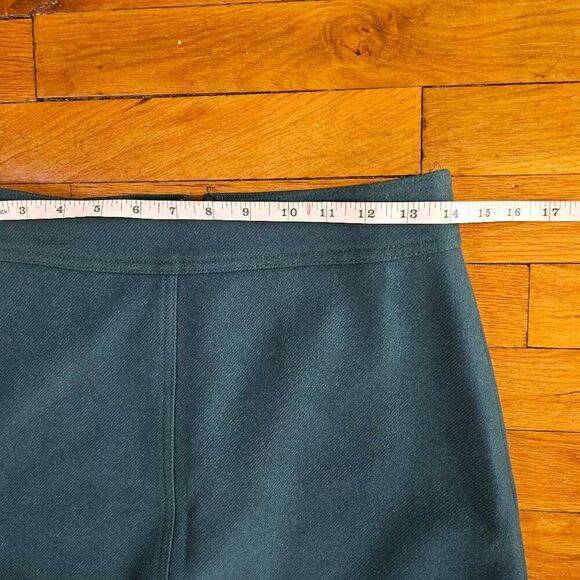 J. Crew Wool Green Chic Classic Pencil Skirt Career Office Size 2 - Picture 3 of 7